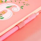 Planner A5 365 Days Floral Design Hardcover A5 Pink Leather Planner For Girls