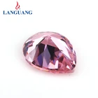 Gem Hot Selling Artificial Water Drop Cutting Pear Shaped Natural Pink Diamond Loose Gem Cubic Zirconia Gem