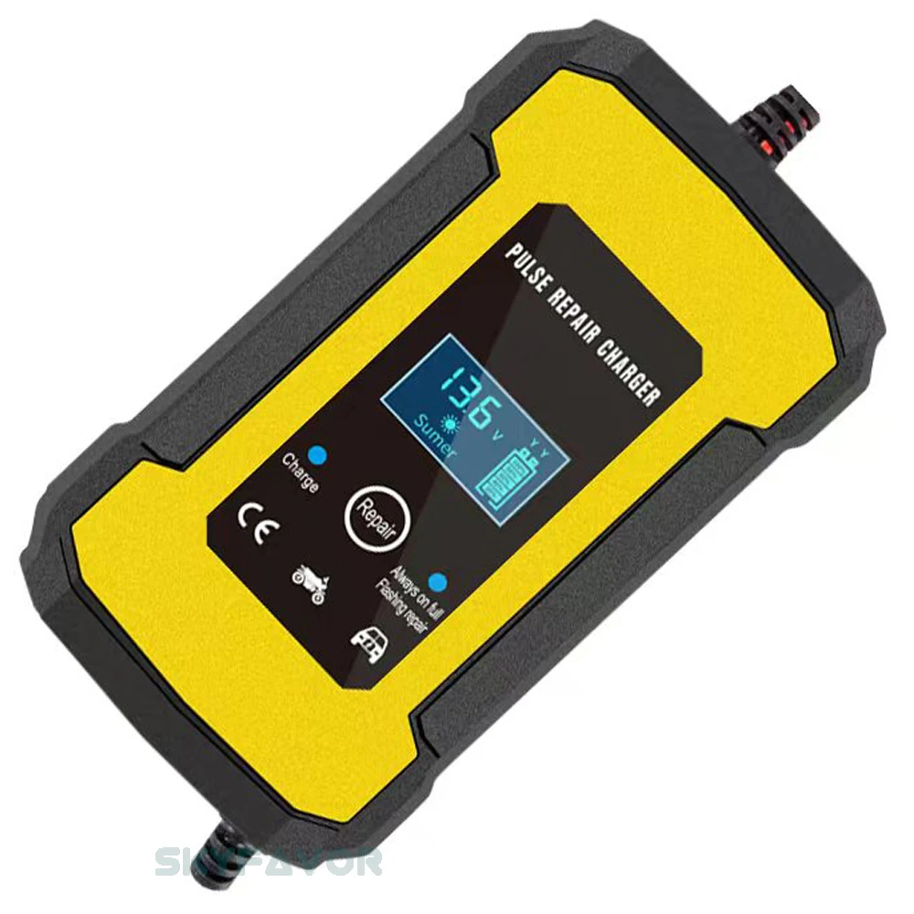 Automatic Intelligent 12V battery charger 12V 6A fast Pulse Repair lead acid battery charger for car motorcycle truck batteries