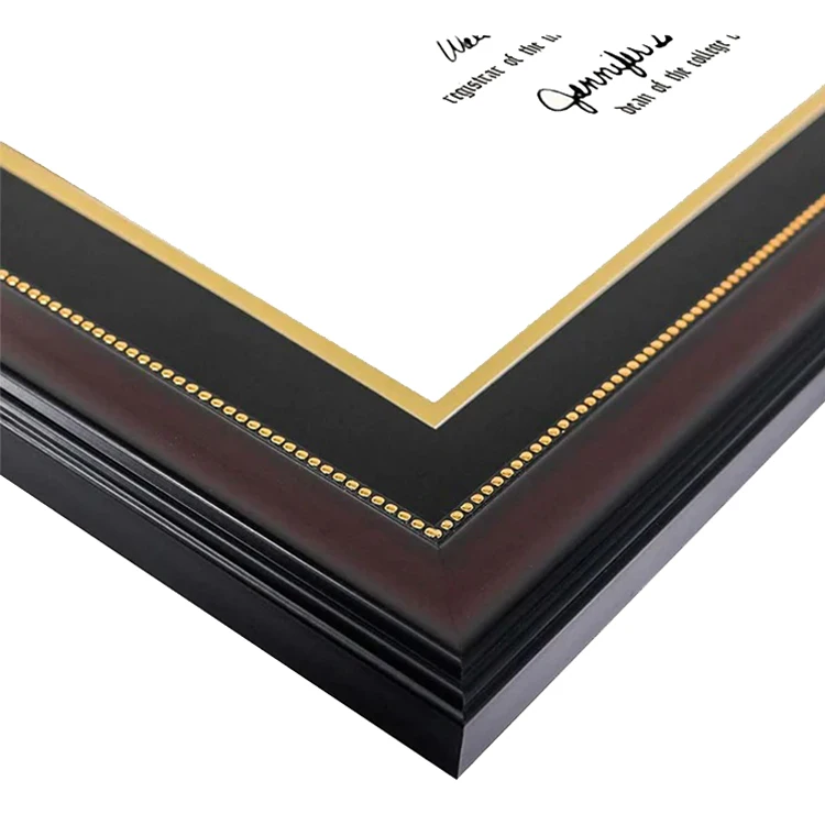Hot Selling 8.5*11 PS Certificate Frame Graduation Diploma Frame with Tassel details