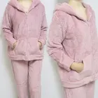 Sleepwear Doll Baby Flannel Autumn Winter Jumpsuit Pyjamas Nightgown Toddler Kids Boy Girl Baby Sleepwear With Cute Hat