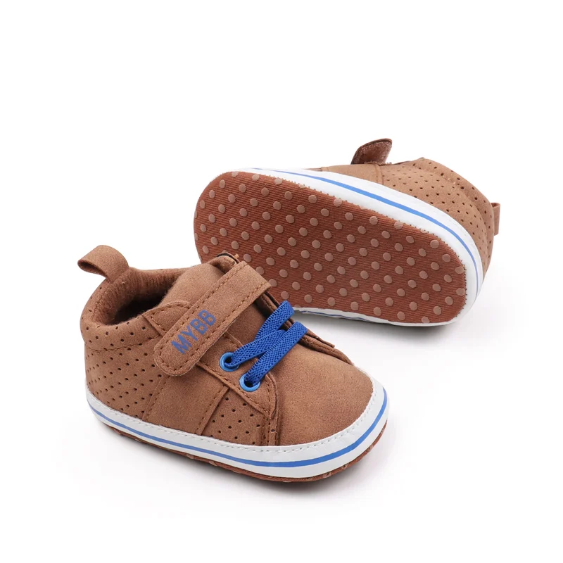 Autumn Spring Soft Sole Newborn Baby Boy Shoes Light Weight Anti-Slippery Suede Material Toddler Shoes for Boys supplier