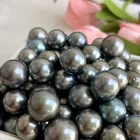 Pearl Pearls Dark Color Black Sea Water Korean Pearl Holes Flower Half High Luster Pearl Bead Loose Pearls