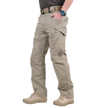 Cargo Pants Men Outdoor Waterproof Elastic Hiking Hunting Trousers Casual Multi Pocket Pants Male Work Jogger Plus Size