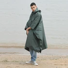 Cover Coat Factory Custom Outdoor Adult Raincoat Rain Cape Cover Waterproof Hooded Jacket Long Rain Coat For Women Men