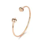 Jewelry Fashion Men Jewelry Stainless Steel Black Zircon Lion Bangle Bracelet