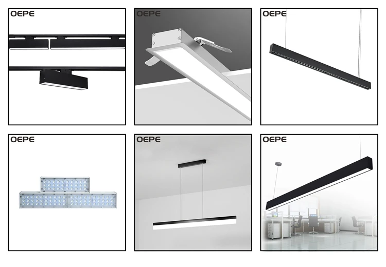 Aluminum Frame Led Recessed Linear Light Anti Glare Grille Downlight Mini Wall Washer 2W - 30W Spotlight For Office