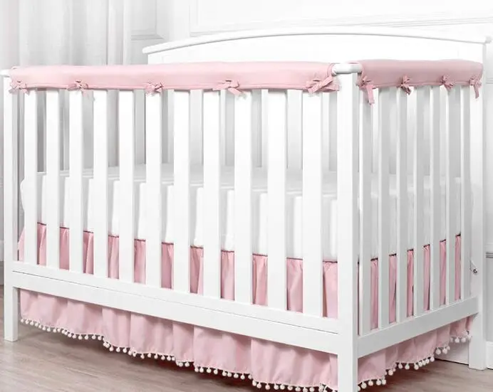 3PCS Anti-Collision Wrap Bed Rails Soft Edge Protector Suit Guard Textile Baby Crib Rail Covers For Teething Fit for Most be