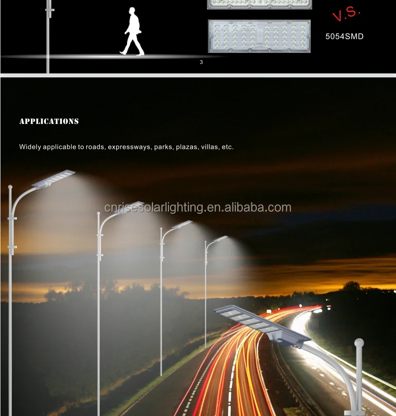 Super Bright High-Power LED Solar Street Light Lampadaires 300w Radar Sensor Municipal Engineering Outdoor Garden
