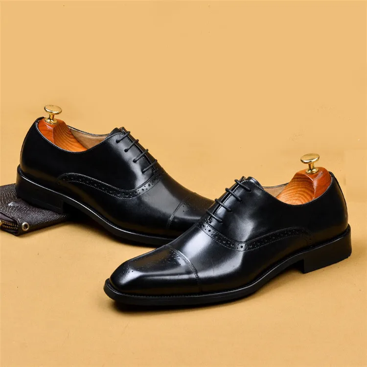2020 Expensive Black Shining Lace Up 