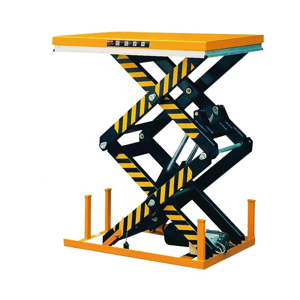 Drivable Double Scissor Electric Hydraulic 400kg Lifting Table 