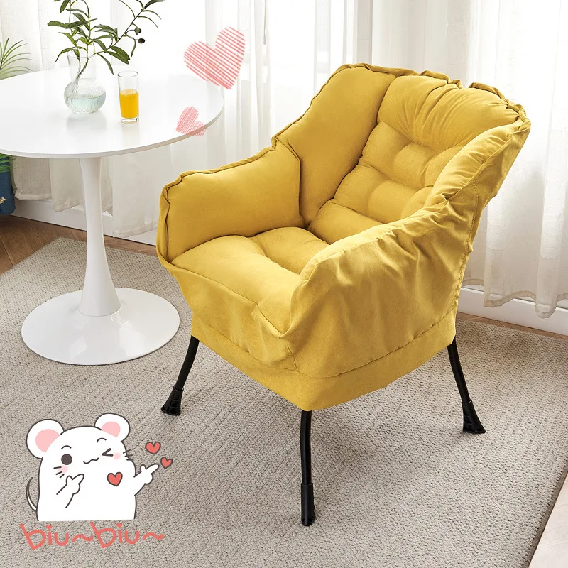 Comfy Lounge Arm Chair and Footrest Stool Set Single Fabric Sofa Armchair Upholstered Velvet Barrel Accent Chair with Ottoman details