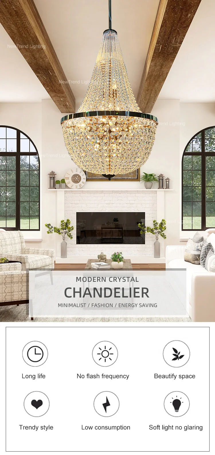 CPL-359 Custom Indoor Decoration Villa Staircase Luxury Crystal Lighting Hotel Chandelier manufacture