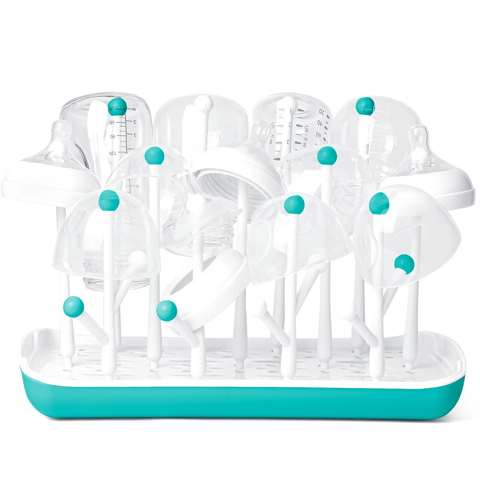 Dry Rack with Removable Water Tray Termichy Baby Bottle Drying Rack Pink Large Capacity Baby Bottle Rack for Bottles 