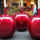 Decoration Candy Shopping Mall Decoration Electroplating Fiberglass Giant Candy Apples Sculpture