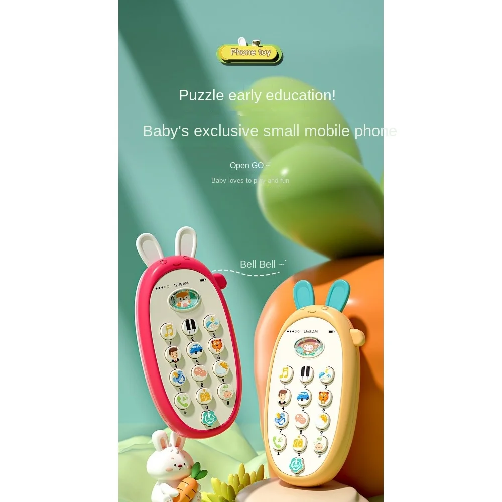 批发定制婴儿学步玩具精细运动技能感官教育手机音乐和声音优质婴儿玩具