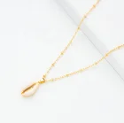 Shell Jewelry Summer Beach Shell Pendant Necklace Gold Chain Necklace Jewelry Kids Women