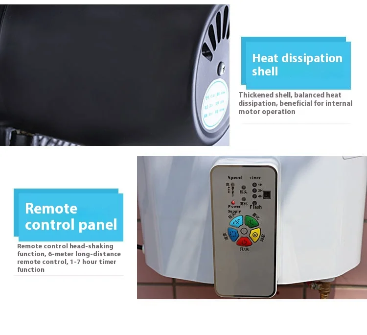 Wall-mounted Industrial Spray Fan, 260, Plastic - detail 20