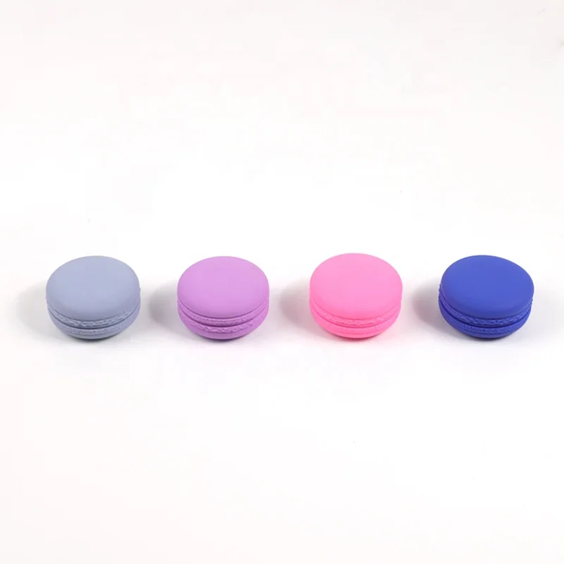 Wellfine New Style Macaron small portable travel jars/women silicone luxury cosmetic container Cute Pill Case Container(4 pcs)