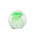 Glass Balls Crafts Wholesale Solid Murano Hand Blown Glass Balls Jellyfish Paperweight Crafts For Christmas Decoration