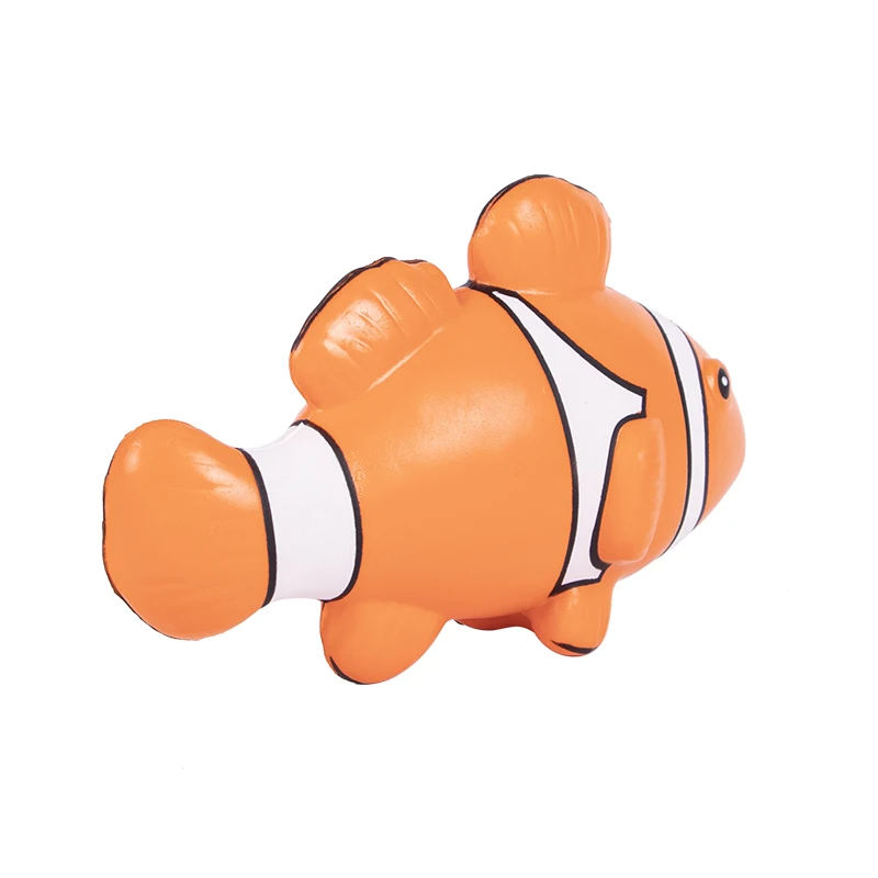 OEM logo Clownfish Shape PU Stress Balls Anti-Stress Promotional Toy Balls