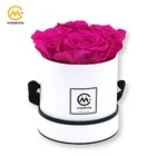 Wedding Favors Luxury Pink Wedding Favors Round Cardboard Gift Box Cylinder Paper Box For Flower Packing