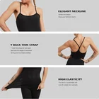 Womens Vest Womens Silk Tank Cami Vest Tops T-Shirt Camisole With Built In Padded Bra Sleeveless Layer Top