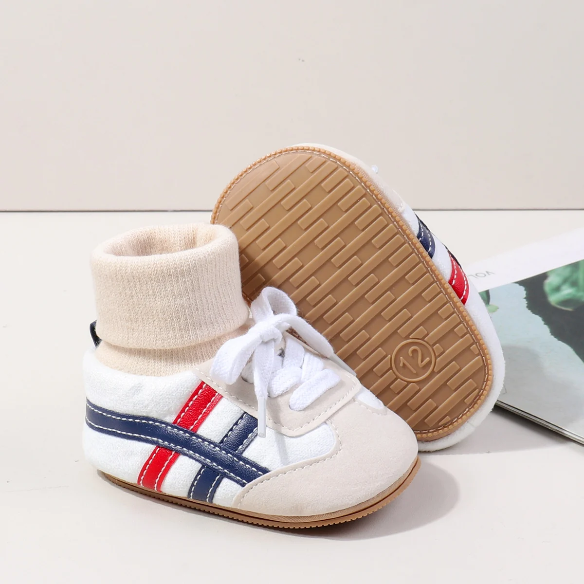 High Quality Autumn Winter Pre-Walking Baby Shoes Soft Sock Anti-Slip TPR Sole Light Flat Ankle-Covered Design Toddlers details