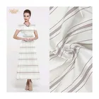 Dress High Quality Dress Women's Fabric Silk Cotton Horizontal Strip Fabric Is Soft And Comfortable