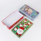Pencil Box Metal Pencil Box Rectangle Christmas Candy Tin Can Metal Pencil Box Customized Design Manufacturer