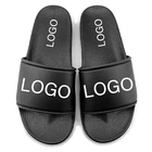 Greatshoe Plain Slide Sandal Black Pvc Mens Slide Footwear Sandal Custom Logo Slide Sandal Men Slipper
