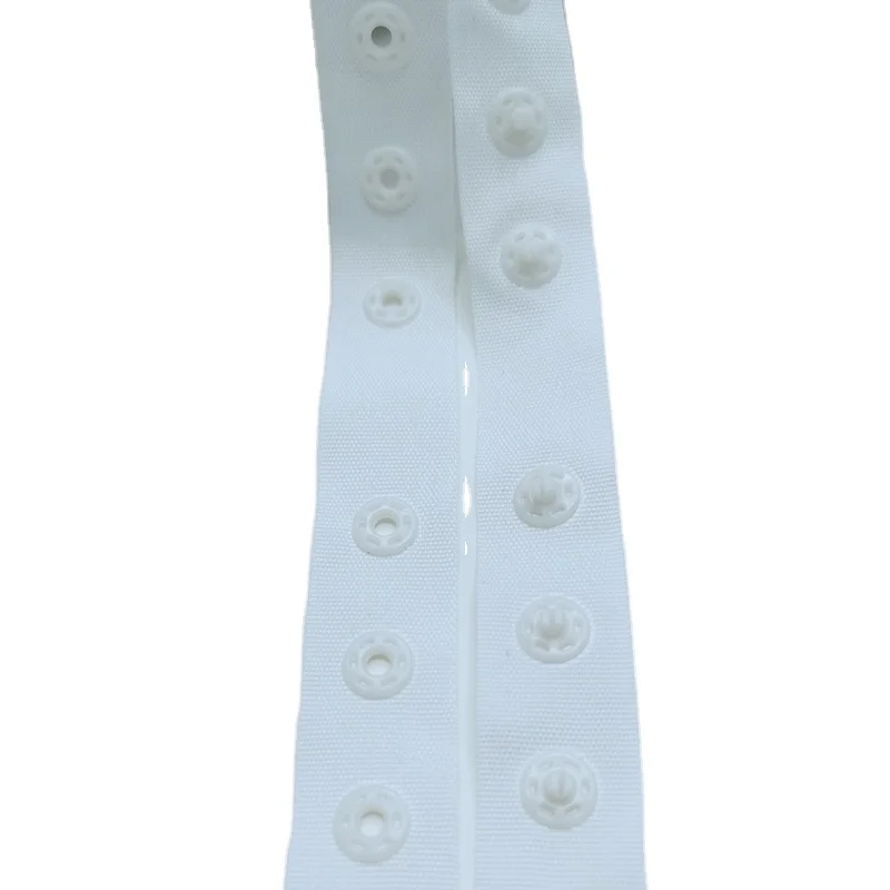 High quality plastic buckle polyester white buckle strap 18mm shirt clothing fabric woven strap factory direct sales