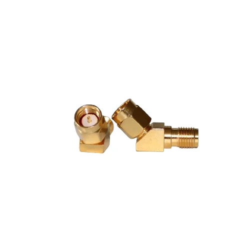 product factory supply sma jwk adapter gold plated all copper bent sma male to sma female coaxial adapter-3
