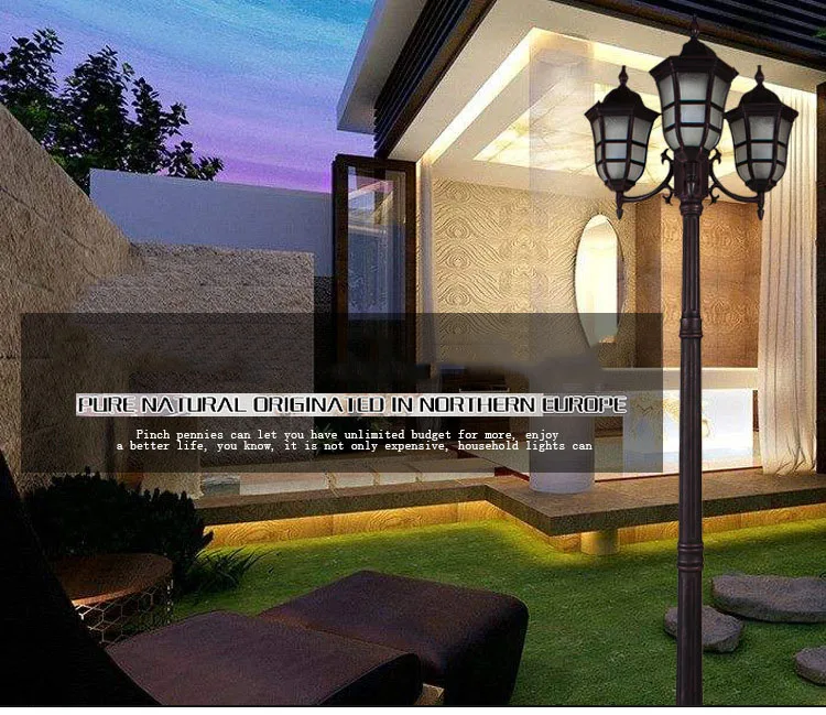 European Small Lantern Post Lights Outdoors Led Street Light for homes 120 volt Villa Garden Landscape Garden