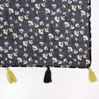 Scarf New Style Lightweight Floral Print Long Scarf Beach Shawl With Tassels For Women
