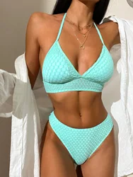 YingTang Custom New 2023 Woman Bikini High Elastic Split Backless Bathing Suit OEM/ODM