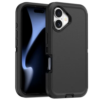 16 pro max mobile accessories original High quality 3 in 1 PC TPU Shockproof armor for iphone 15 14 16 defender cell phone case