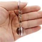 Key Cute Trendy Women Key Ring Gifts Art Picture Double Side Glass Ball Sunflower Keychain Accessories