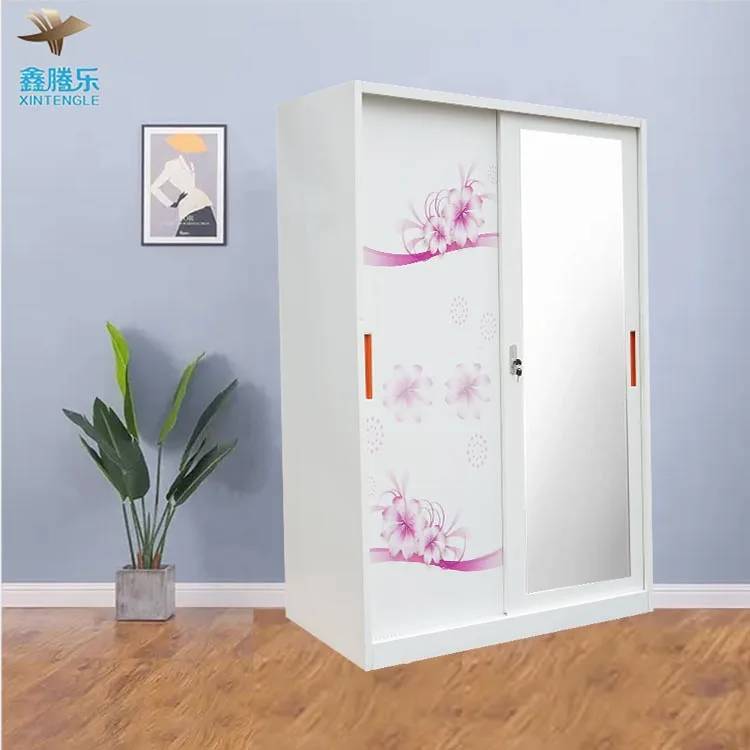 Best Brand Sliding Door Steel Locker Wardrobe Metal Closet Cabinet for Clothes High Quality Product from Factory