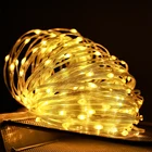 Solar Garden String Lights Fairy Solar Garden Party Room Outdoor Decorative LED Copper Wire String Lights