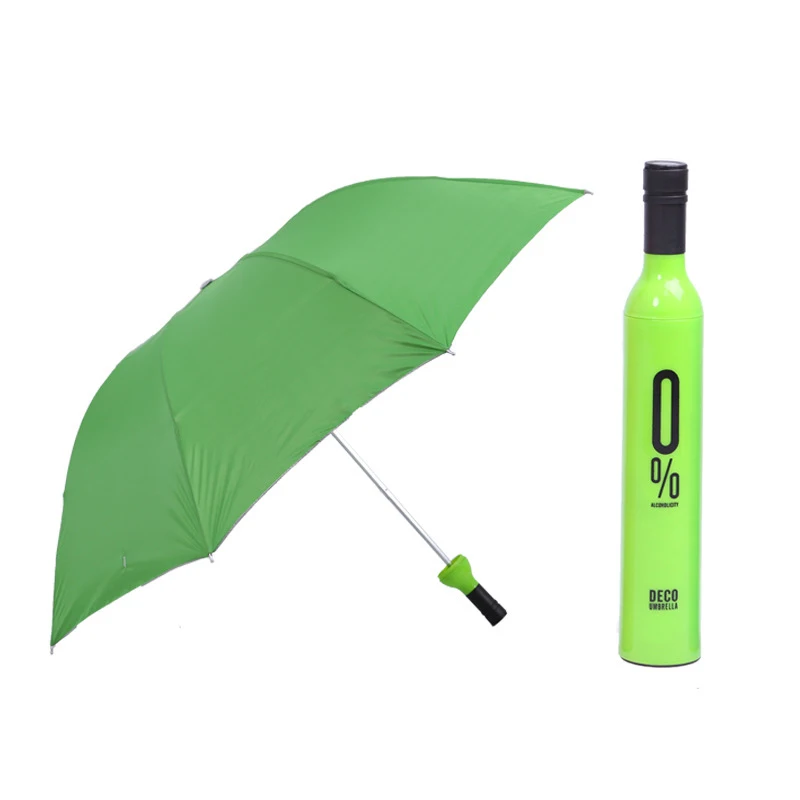 Hot Sale Waterproof Folding Wholesale Wine Bottle Promotion Colorful Windproof Custom Printed Umbrella