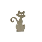 Wood Wood Decor Wood Wood Cutting Cat Shape Tabletop Decor DIY Unfinished Surface