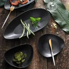 Black Ceramic Bowl Blackceramic Black Ceramic Bowl Wholesale Black Porcelain Triangle Shallow Ceramic Bowl
