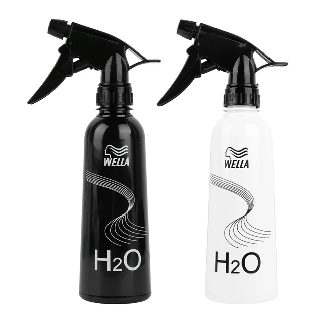 Wholesale blank black and white plastic 350ml luxury barber shop household cleaning spray bottle