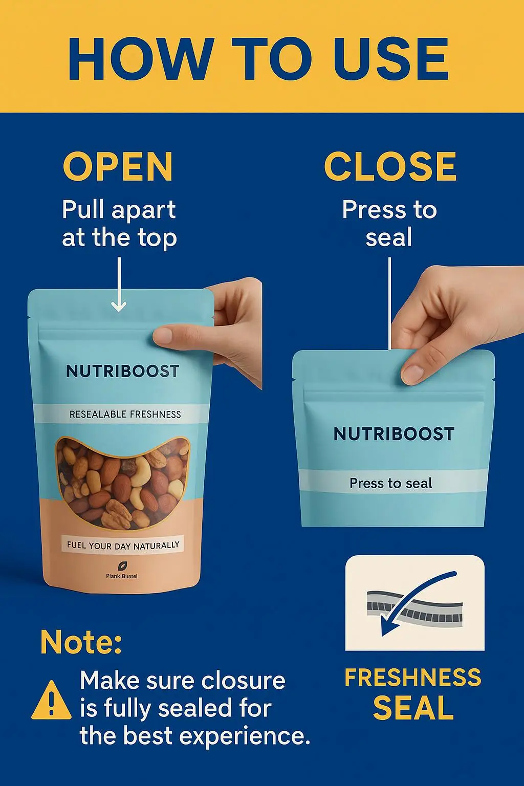 Custom Printed Matte Finish High-Barrier Mylar Stand up Pouch with Resealable Zipper for 500g Nuts, Snacks, and Coffee - detail 9