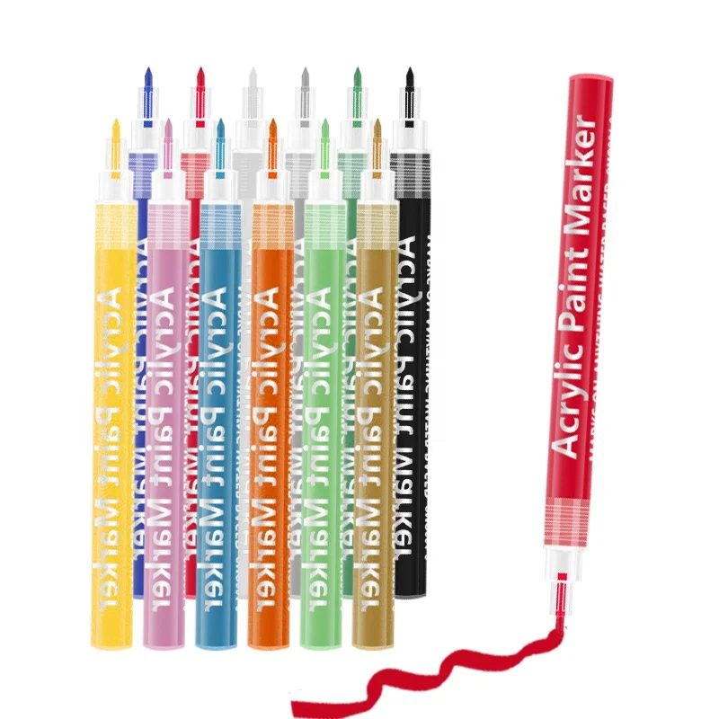 Non-Toxic Free Sample Low Price Permanent Wholesale Customized Painting Art Markers Acrylic Pens Paint Marker Pen Set