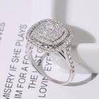White Ring Gold Ringsgold Exquisite White Super Many Diamond Jewelry Ring 18 K Gold Plated Ring For Women
