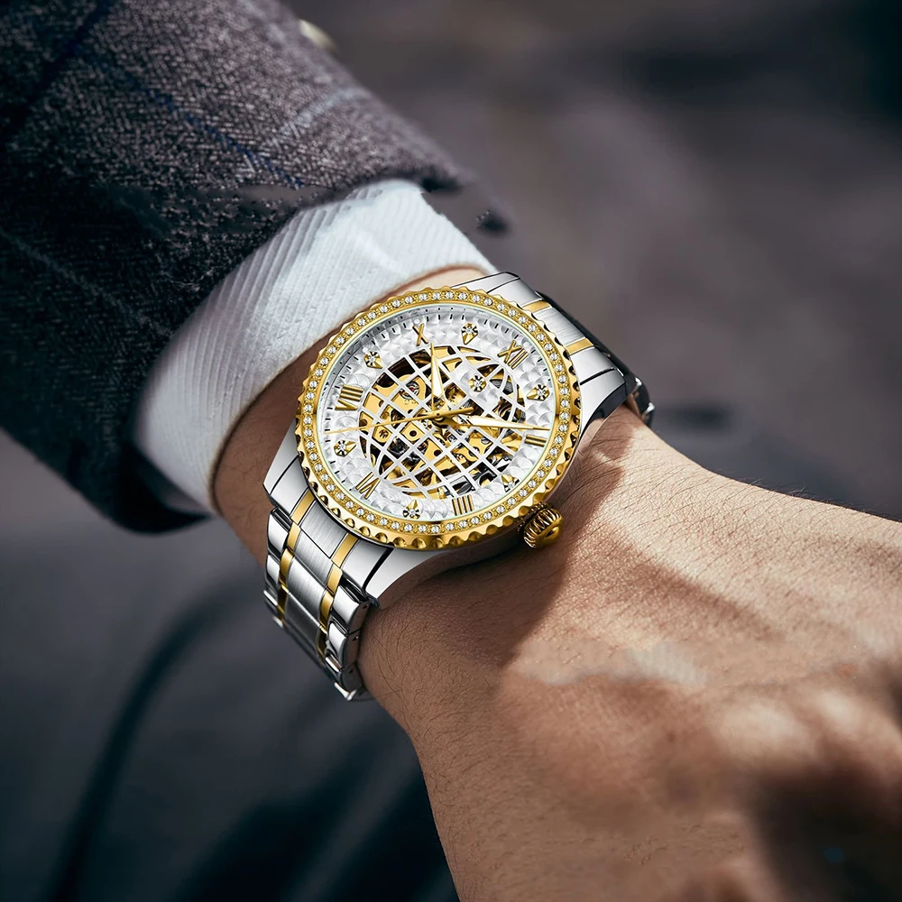 全自动机械表男士时尚手表商务防水手表