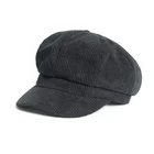 Cotton Beret 4 Seasons Female Solid Color Cotton Corduroy Beret Hat