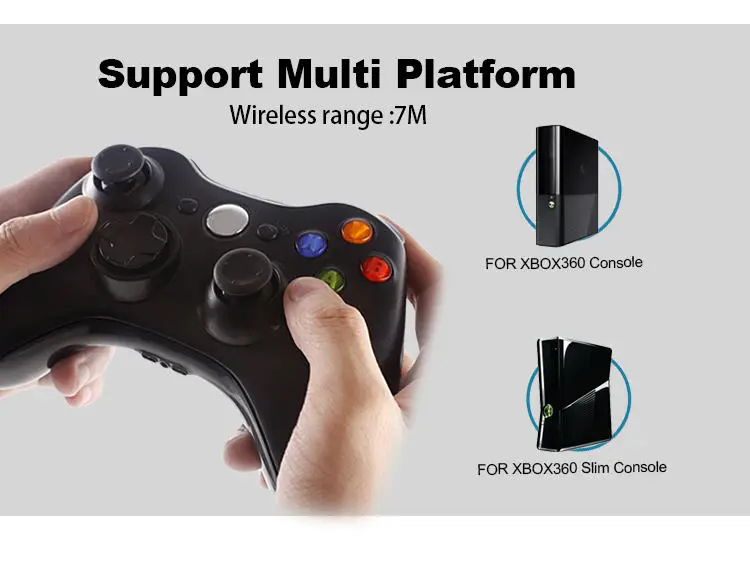 High quality Wireless Gamepad 360 For Xbox360 Controller  joystick game controller 360 controller